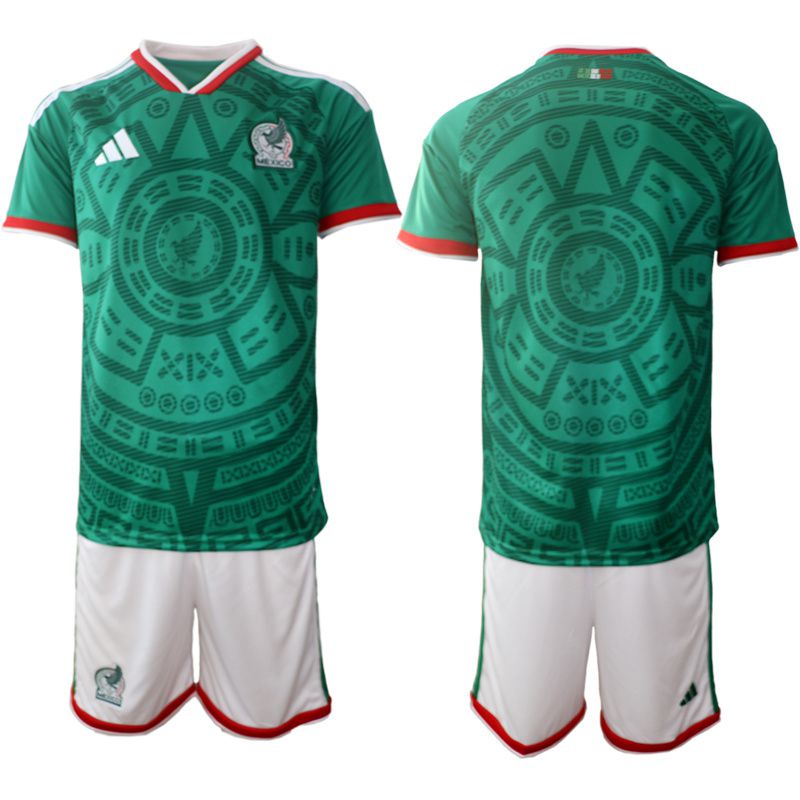 Men 2026 World Cup National Team Mexico home green blank Soccer Jersey